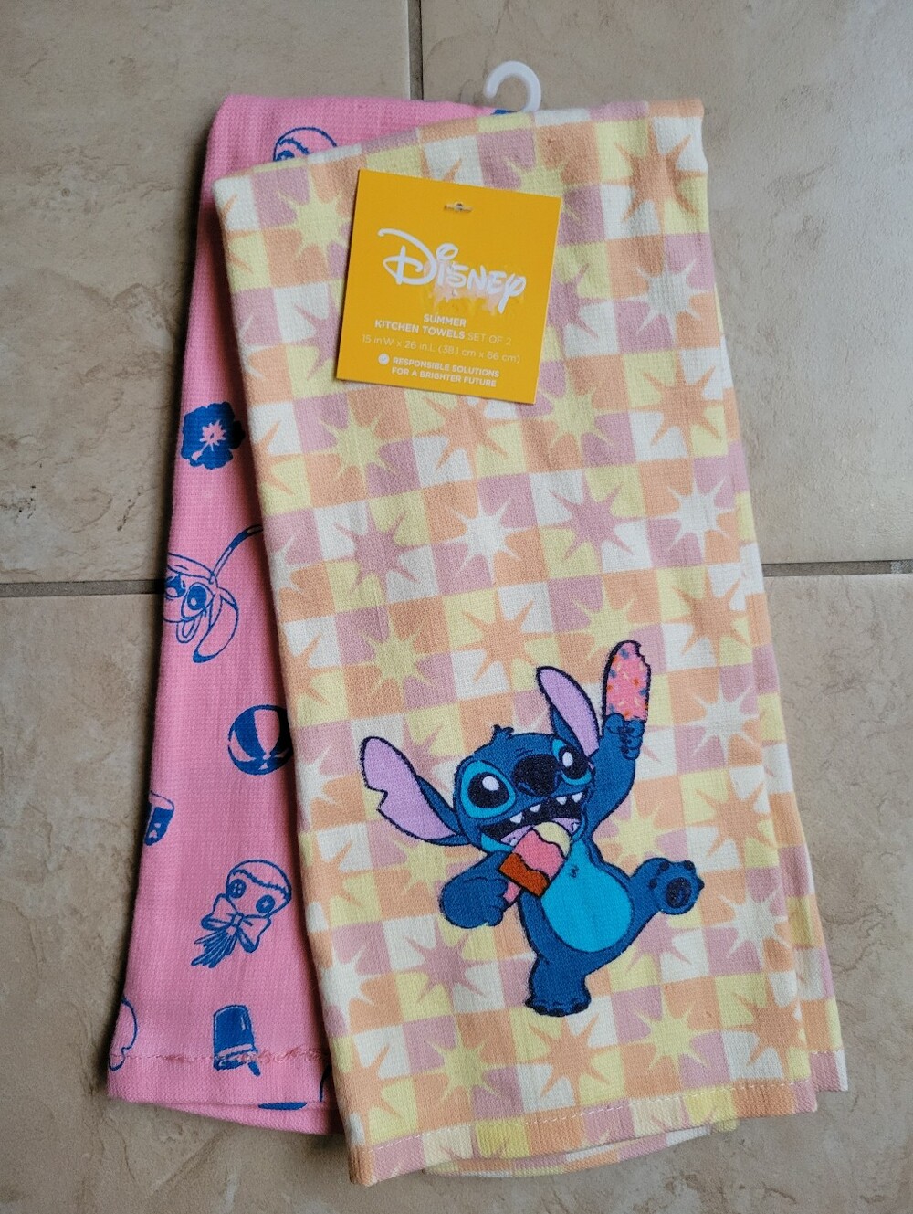 Disney Stitch Celebrate Together Kitchen Towel Set-New